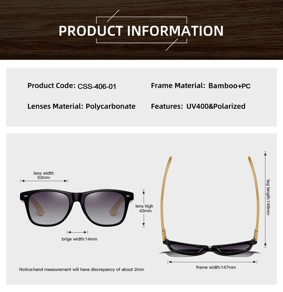 Mens Bamboo Sunglasses