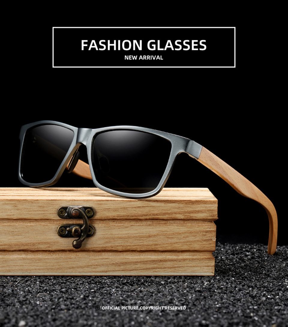 Retro Wooden Leg Sunglasses