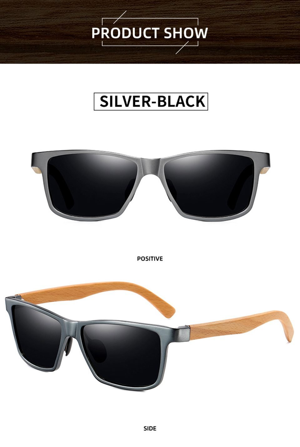 Retro Wooden Leg Sunglasses