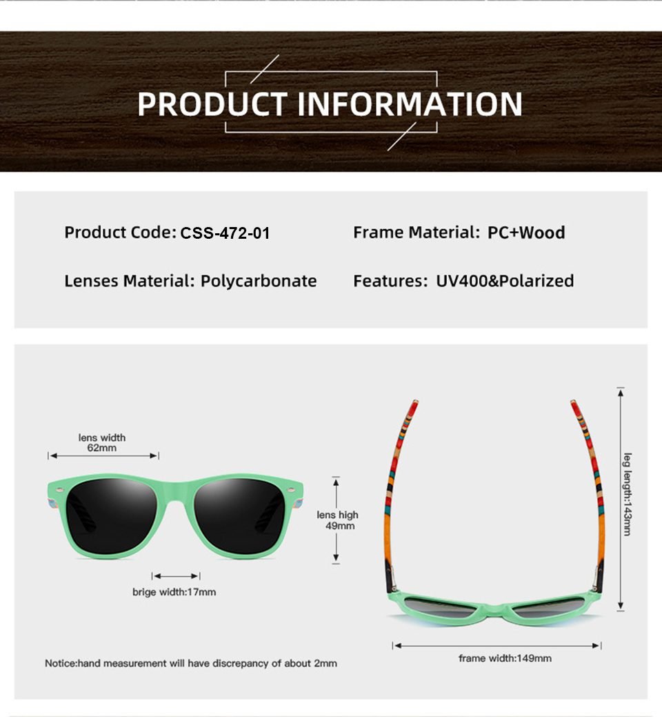 Wooden Arm Sunglasses