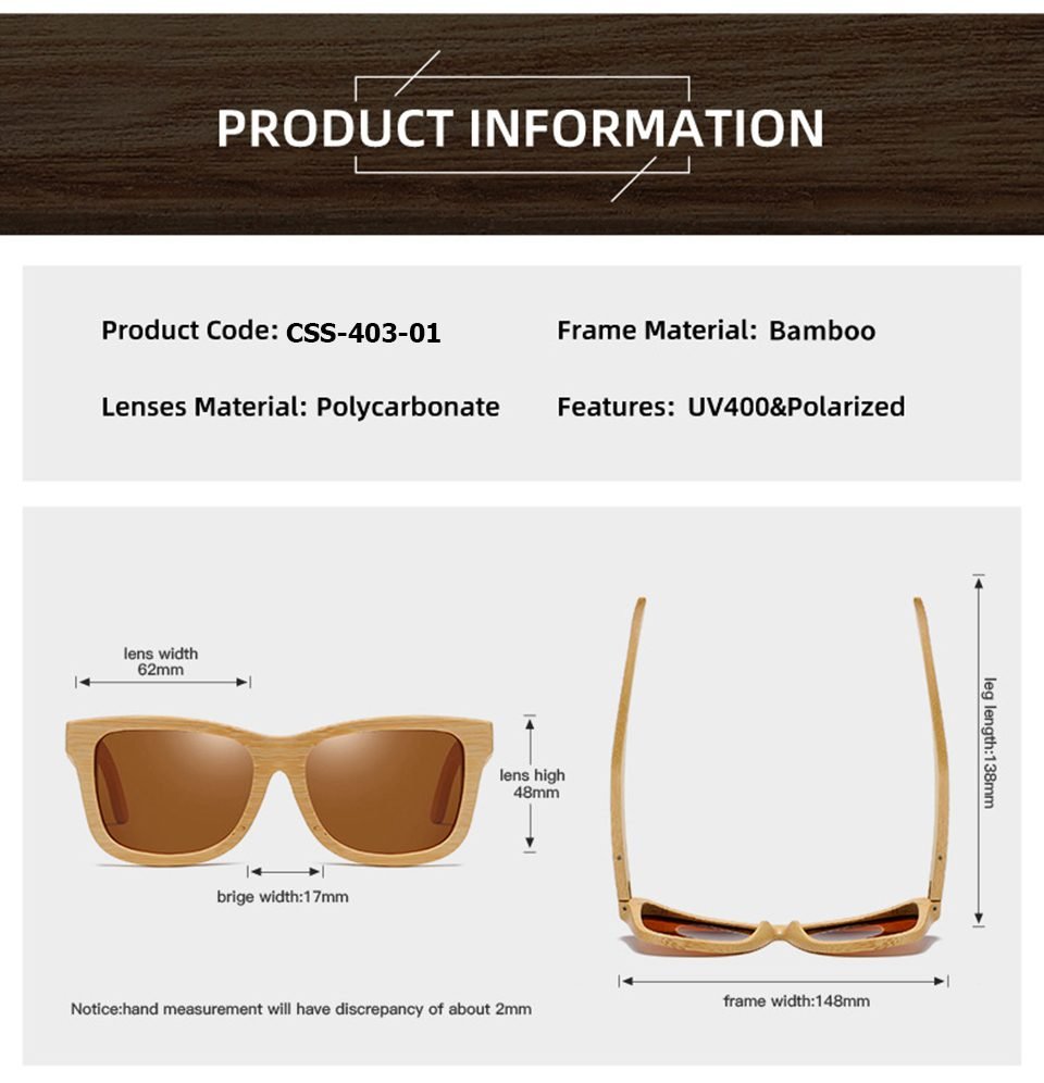 Bamboo Frame Sunglasses