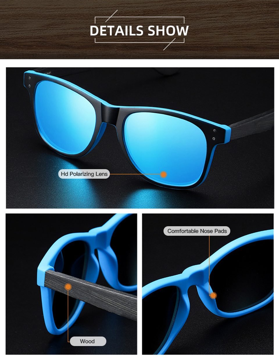 Wooden Sunglasses Square