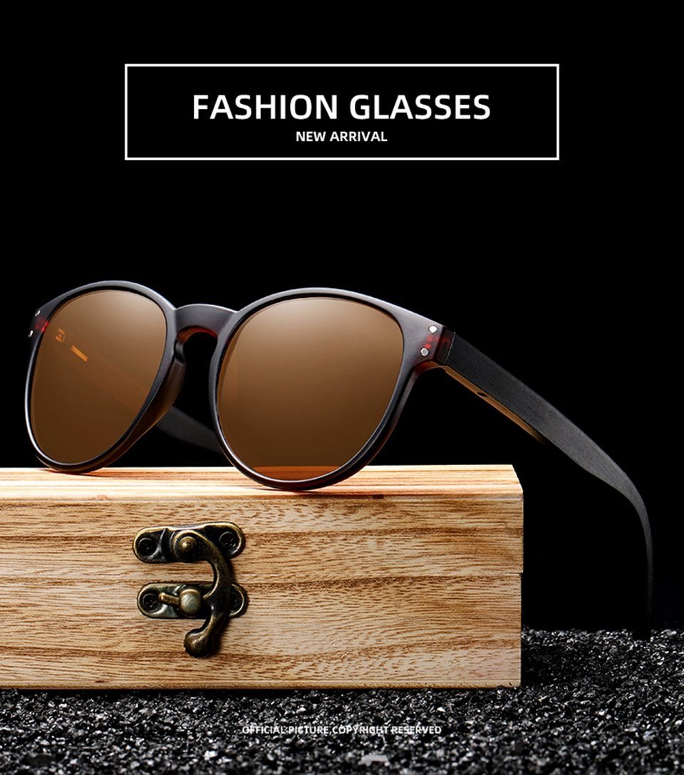 Wood Frame Sunglasses Mens