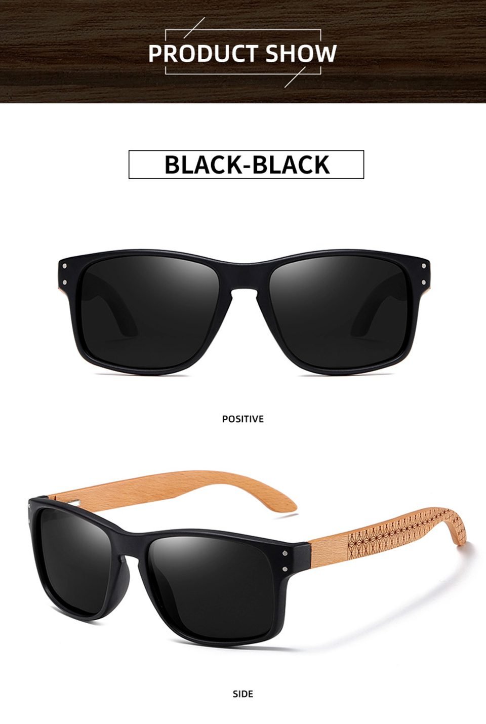 Wood Polarized Sunglasses For Men