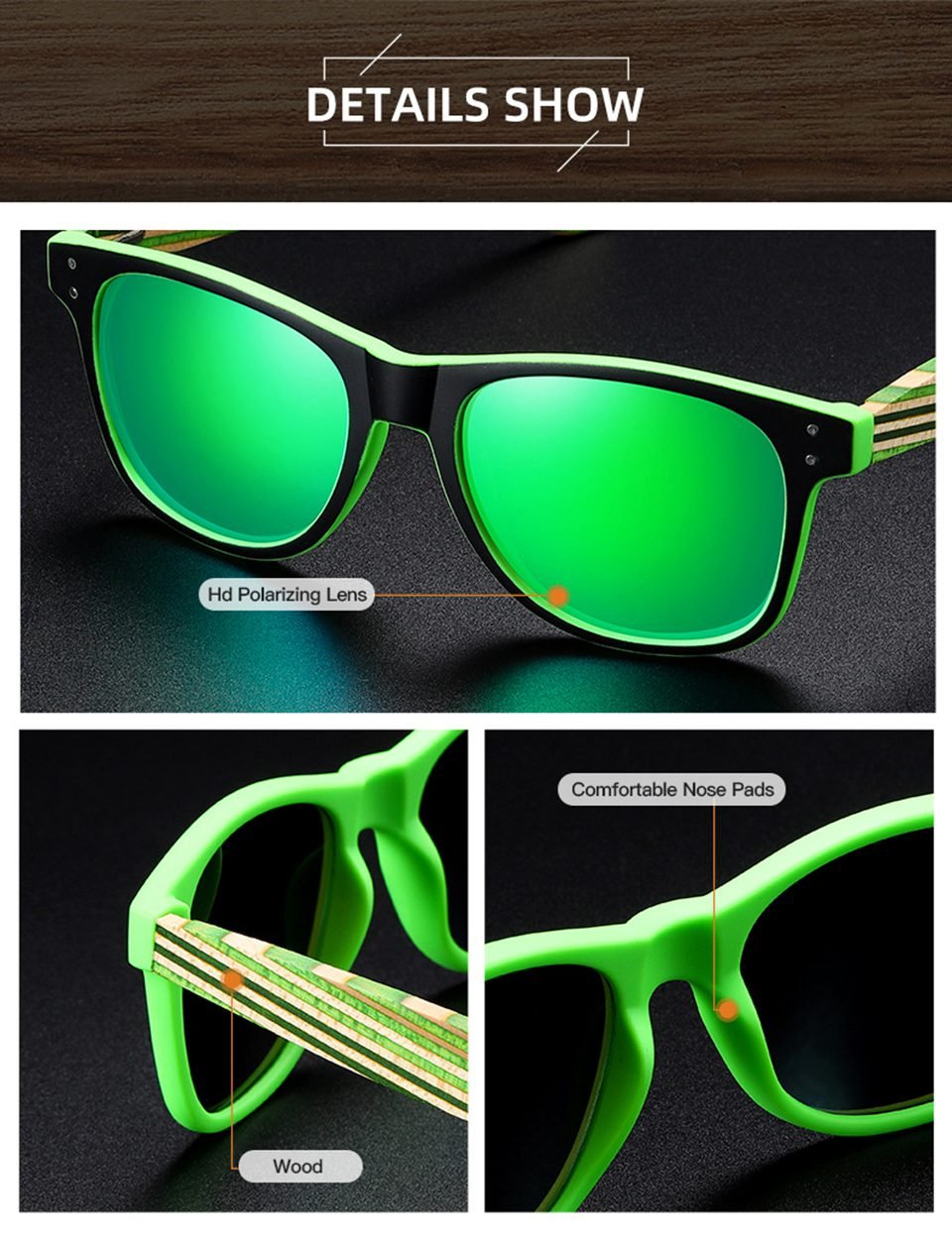 Wood Temple Sunglasses