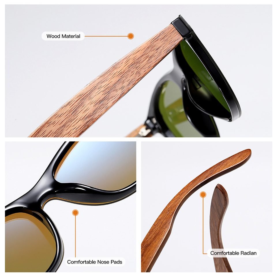 Round Wood Sunglasses