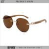 Rectangular Rimless Sunglasses