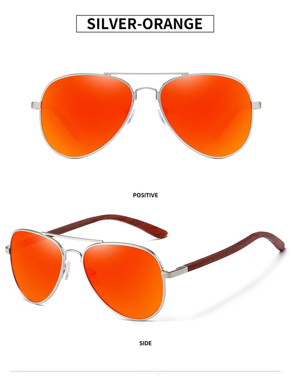 Wooden Aviator Sunglasses