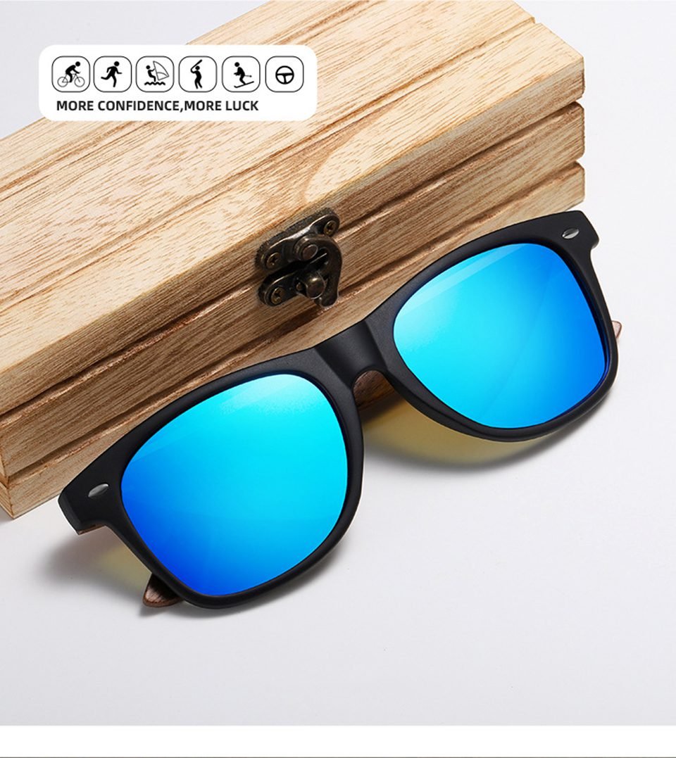 Wood Polarized Glasses Men