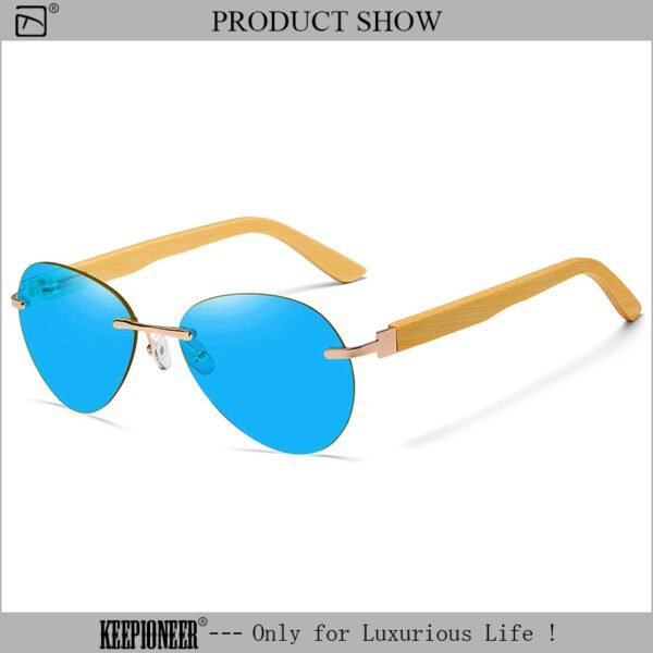 Wood Rimless Glasses | CSS-483-01