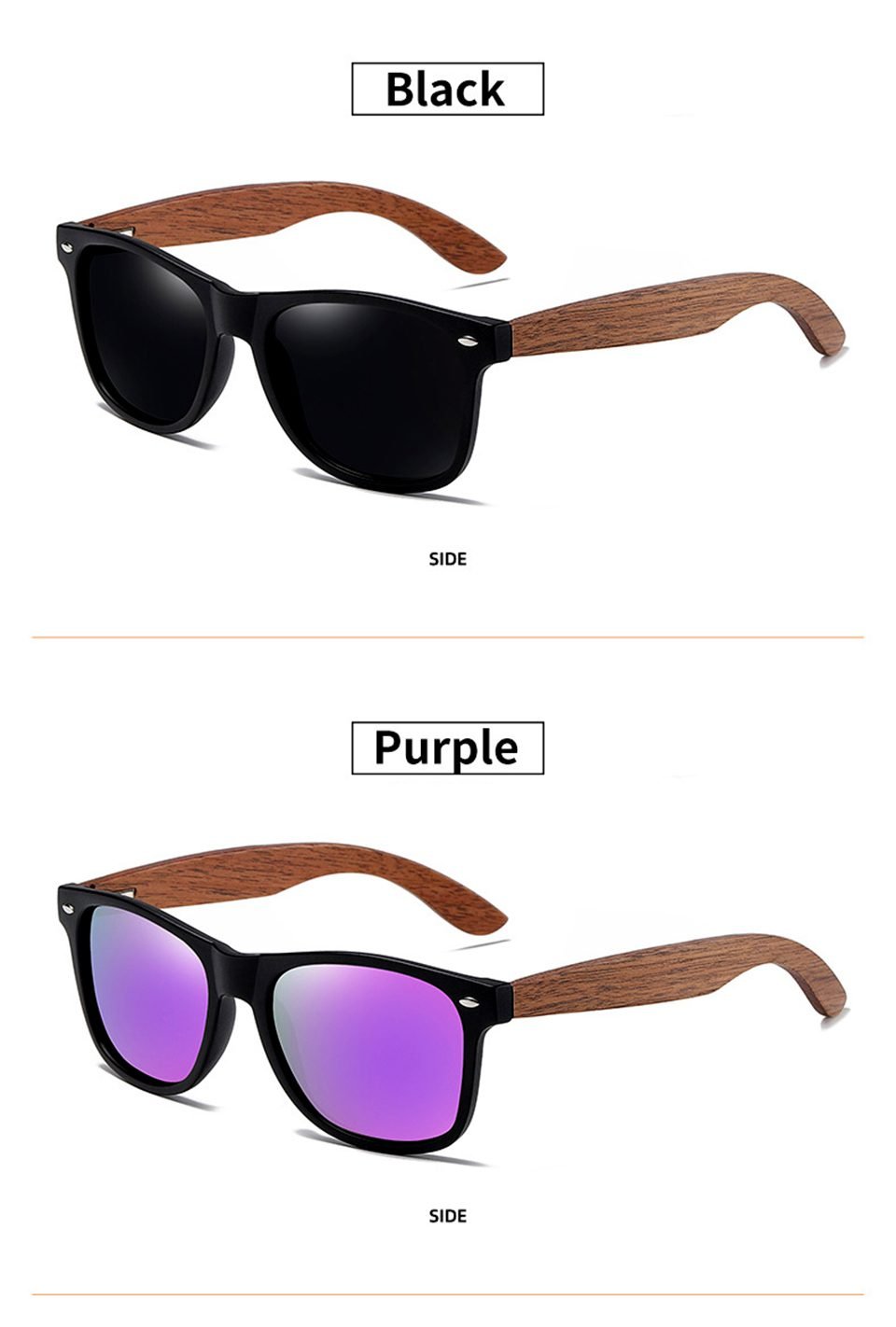 Wood Polarized Glasses Men