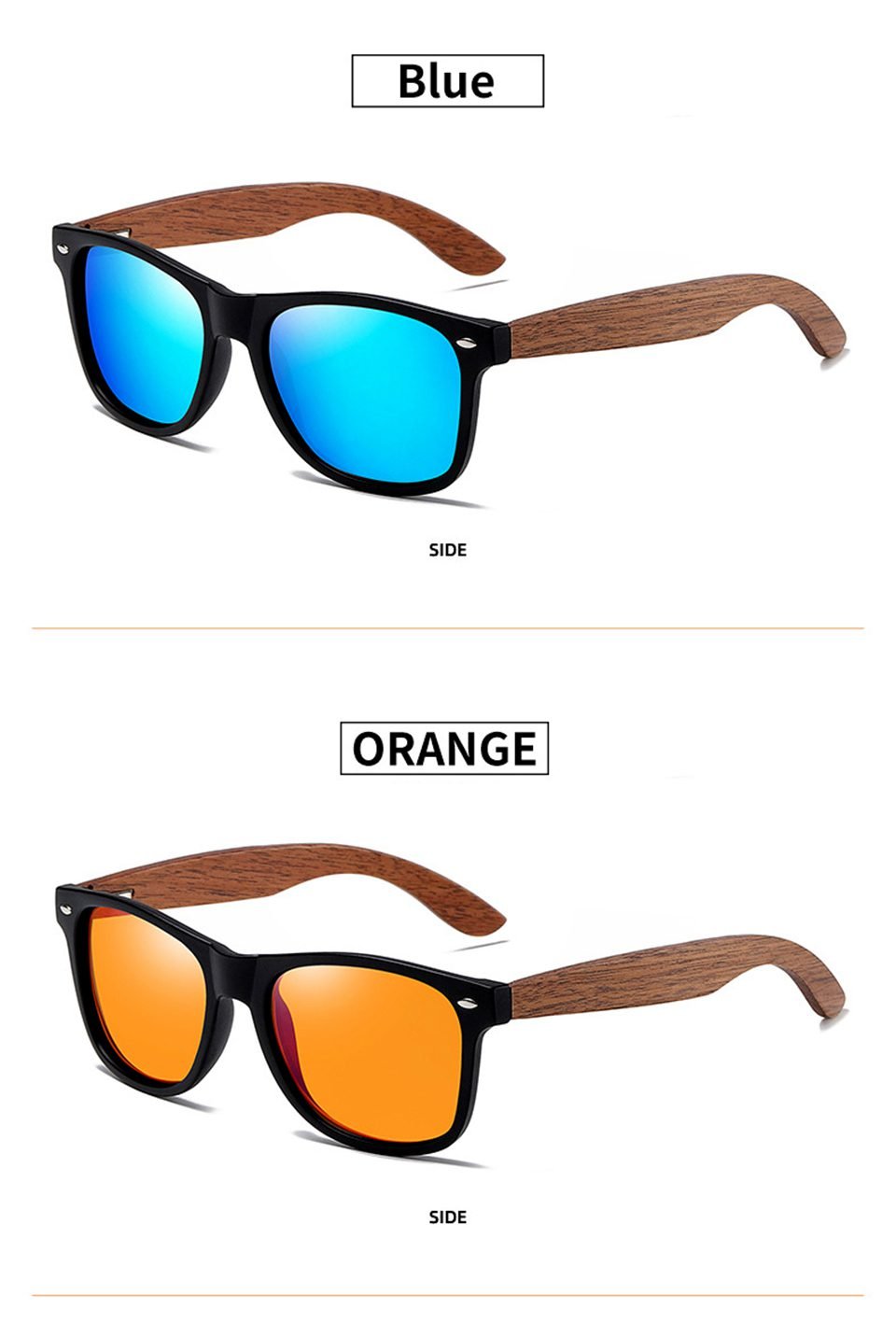 Wood Polarized Glasses Men