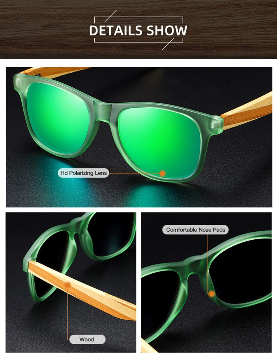 Wooden Sunglasses Vintage