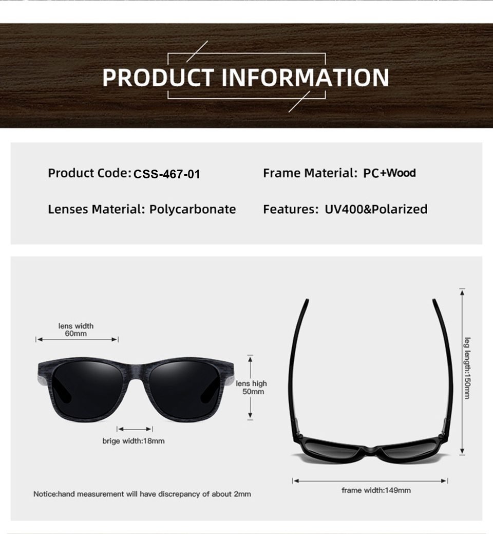 Square Wooden Glasses