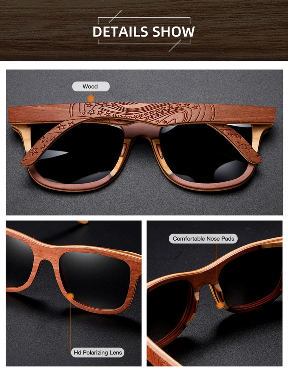Wood Frame Sunglasses