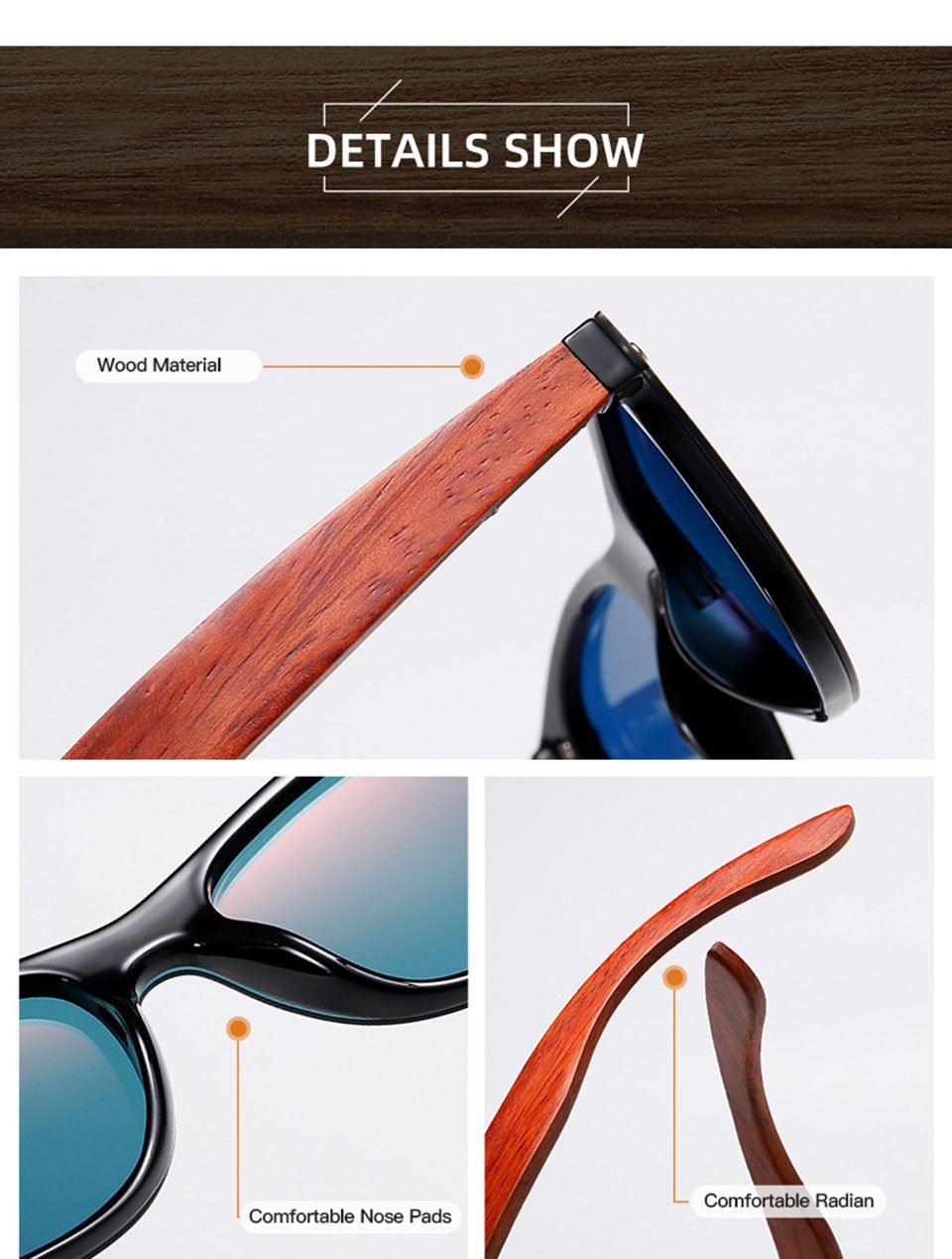 Handmade Wooden Polarized Sunglasses