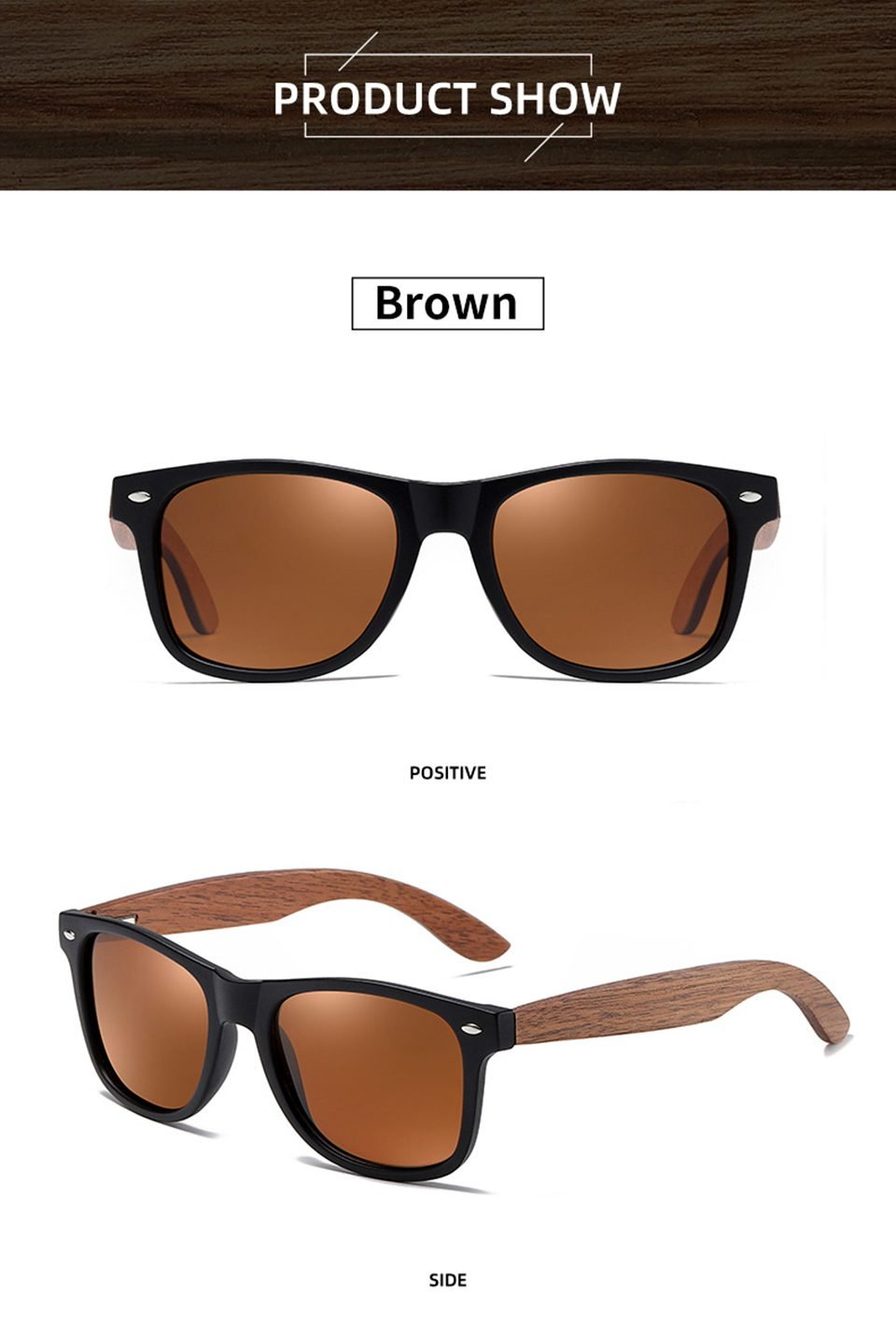 Wood Polarized Glasses Men
