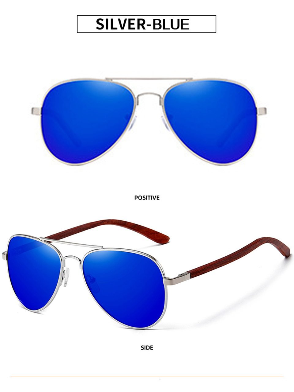 Wooden Aviator Sunglasses