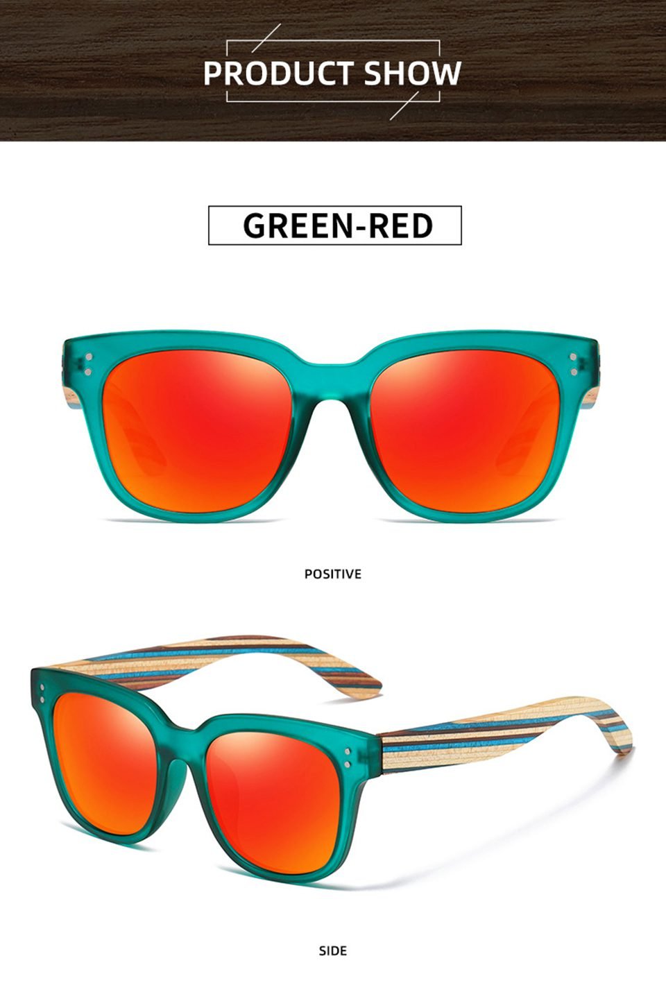 Wood Look Sunglasses