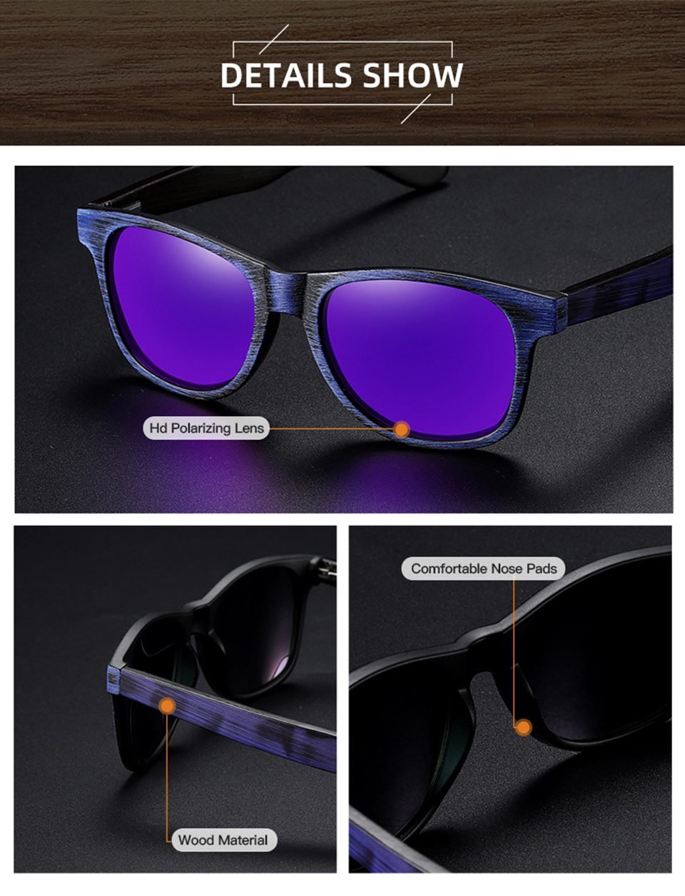 Square Wooden Glasses