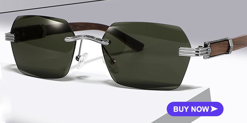 rimless wooden sunglasses